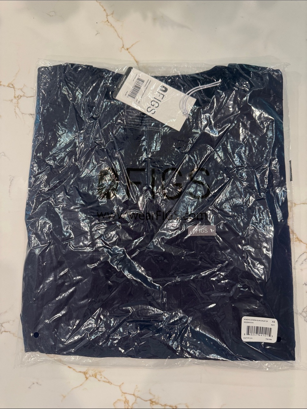 Figs Catarina Slim Scrub Top (Navy)